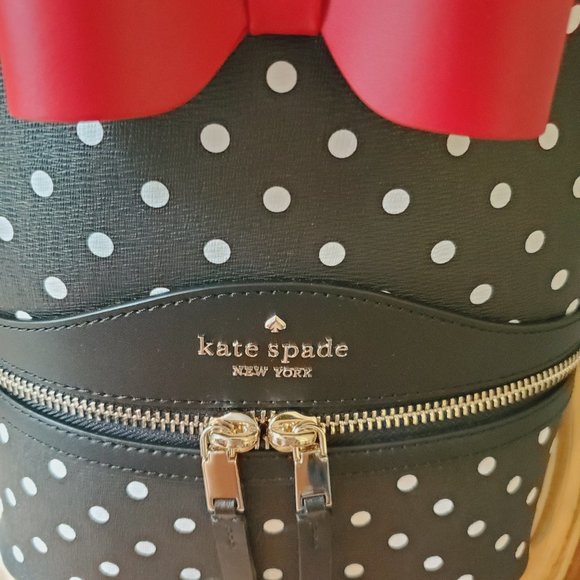 Kate Spade disney x kate spade new york minnie dome backpack Polka Dot Leather - Picture 6 of 7